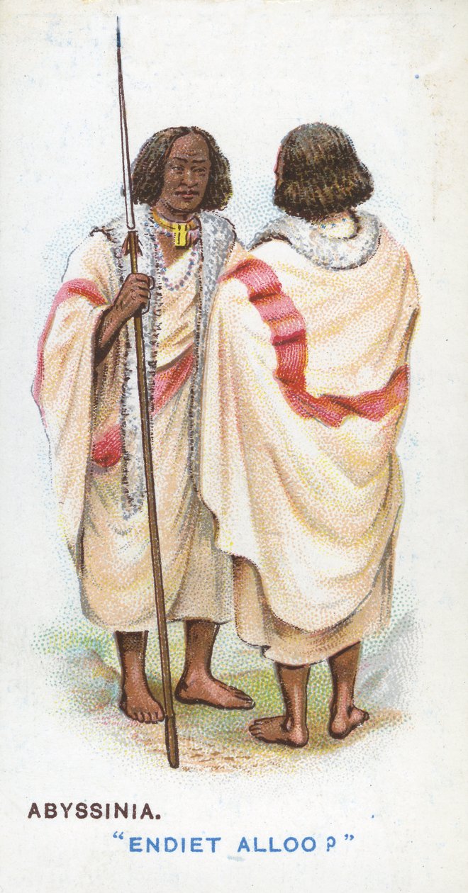 Szokásos köszöntés Abesszíniában, 1907 alkotó: English School