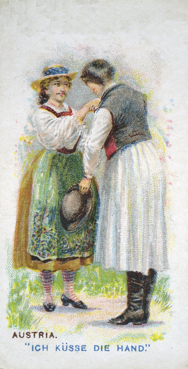 Szokásos köszöntés Ausztriában, 1907 alkotó: English School