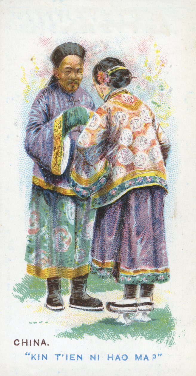 Szokásos köszöntés Kínában, 1907 alkotó: English School