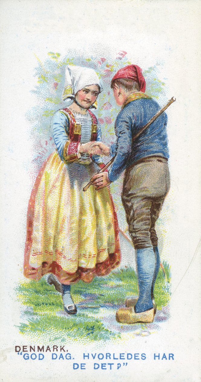 Szokásos köszöntés Dániában, 1907 alkotó: English School