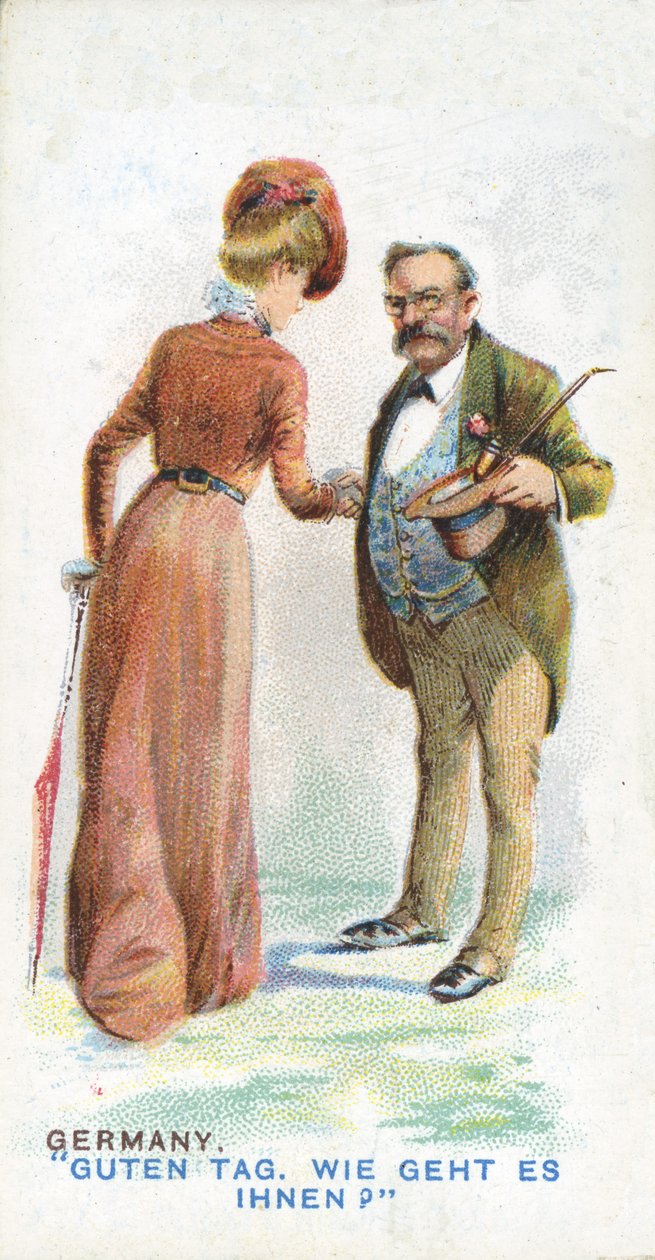 Szokásos üdvözlet Németországban, 1907 alkotó: English School