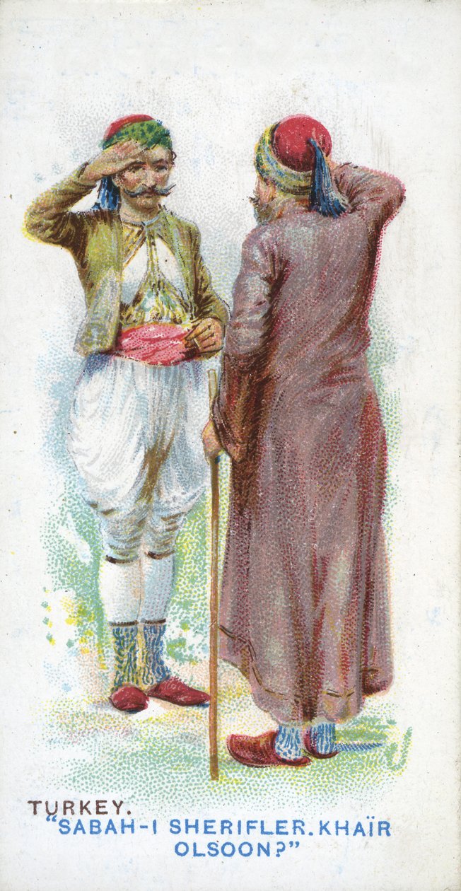 Szokásos köszöntés Törökországban, 1907 alkotó: English School