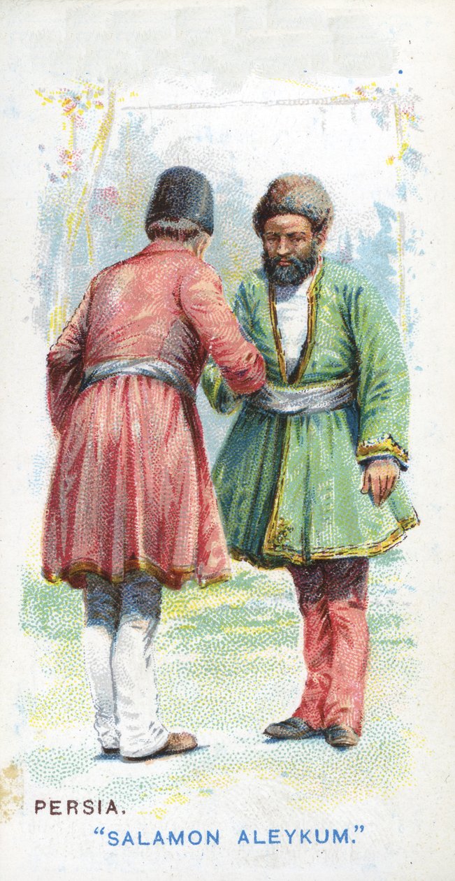 Szokásos köszöntés Perzsiában, 1907 alkotó: English School