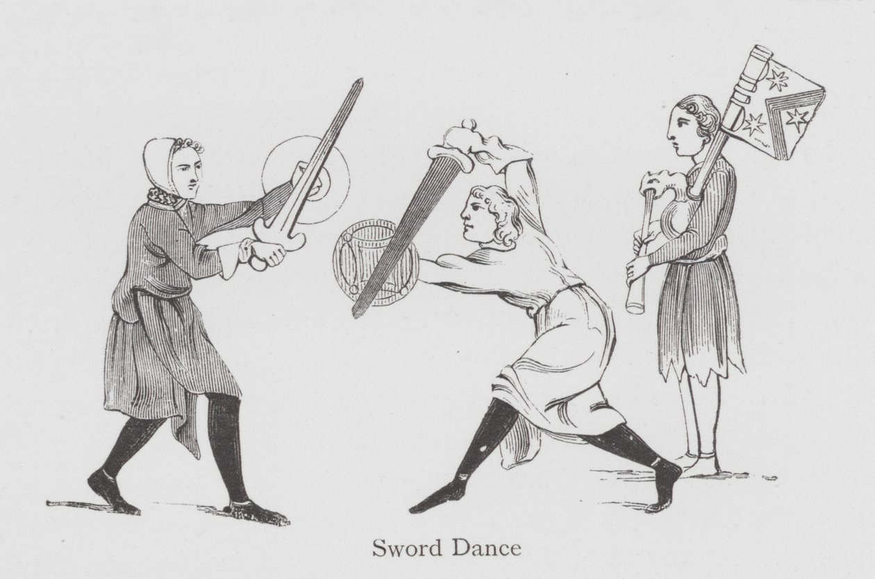 Tánc: Sword Dance (litho) alkotó: English School