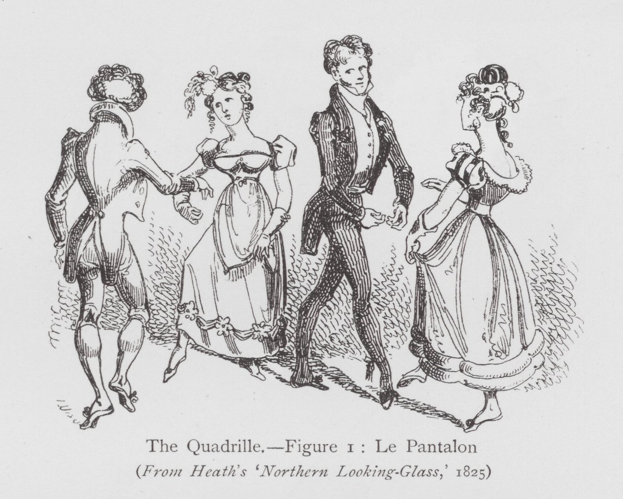 Tánc: A Quadrille, 1. ábra, Le Pantalon (litho) alkotó: English School