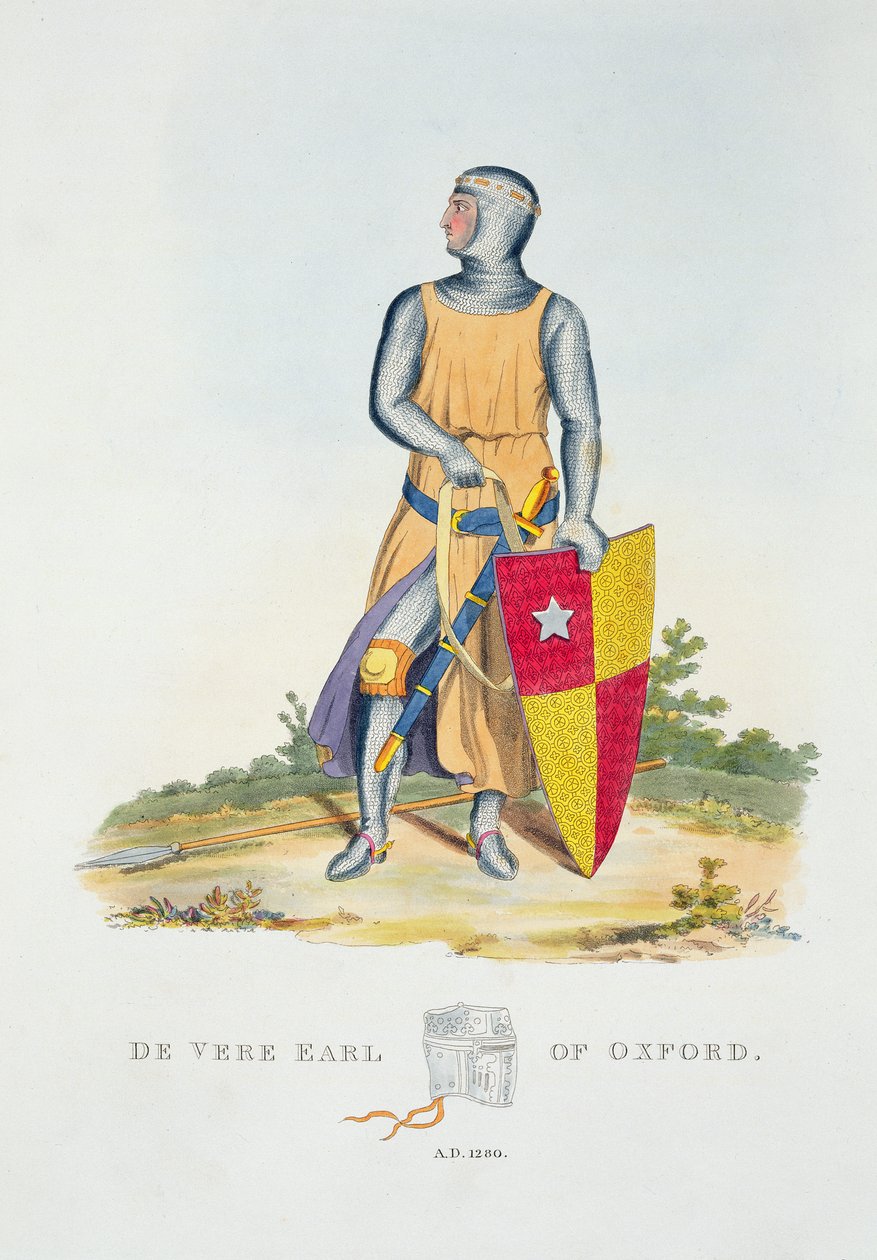 De Vere, Oxford grófja, 1280, Samuel Rush Meyrick Ősi páncéljából, 1824 alkotó: English School