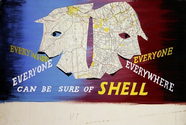 Design for Shell (gouache és kollázs a fedélzeten) alkotó: English School