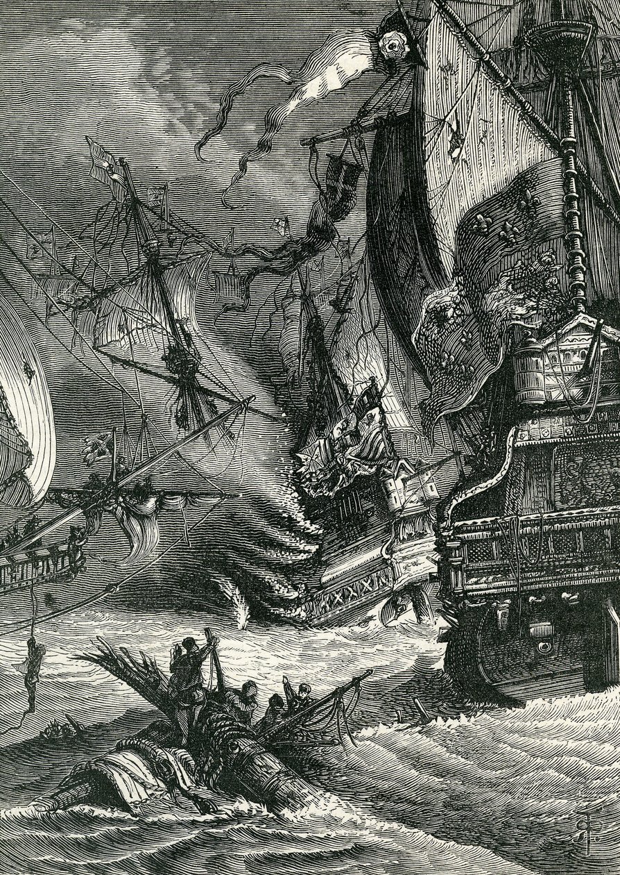 A spanyol armada megsemmisítése, 1865 alkotó: English School