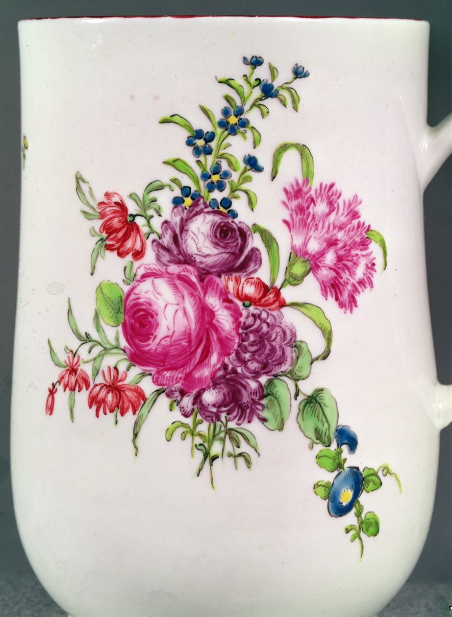 Részlet a Longton Hall Trembly Rose bögrédíszítéséről, 1755 körül (porcelán) alkotó: English School