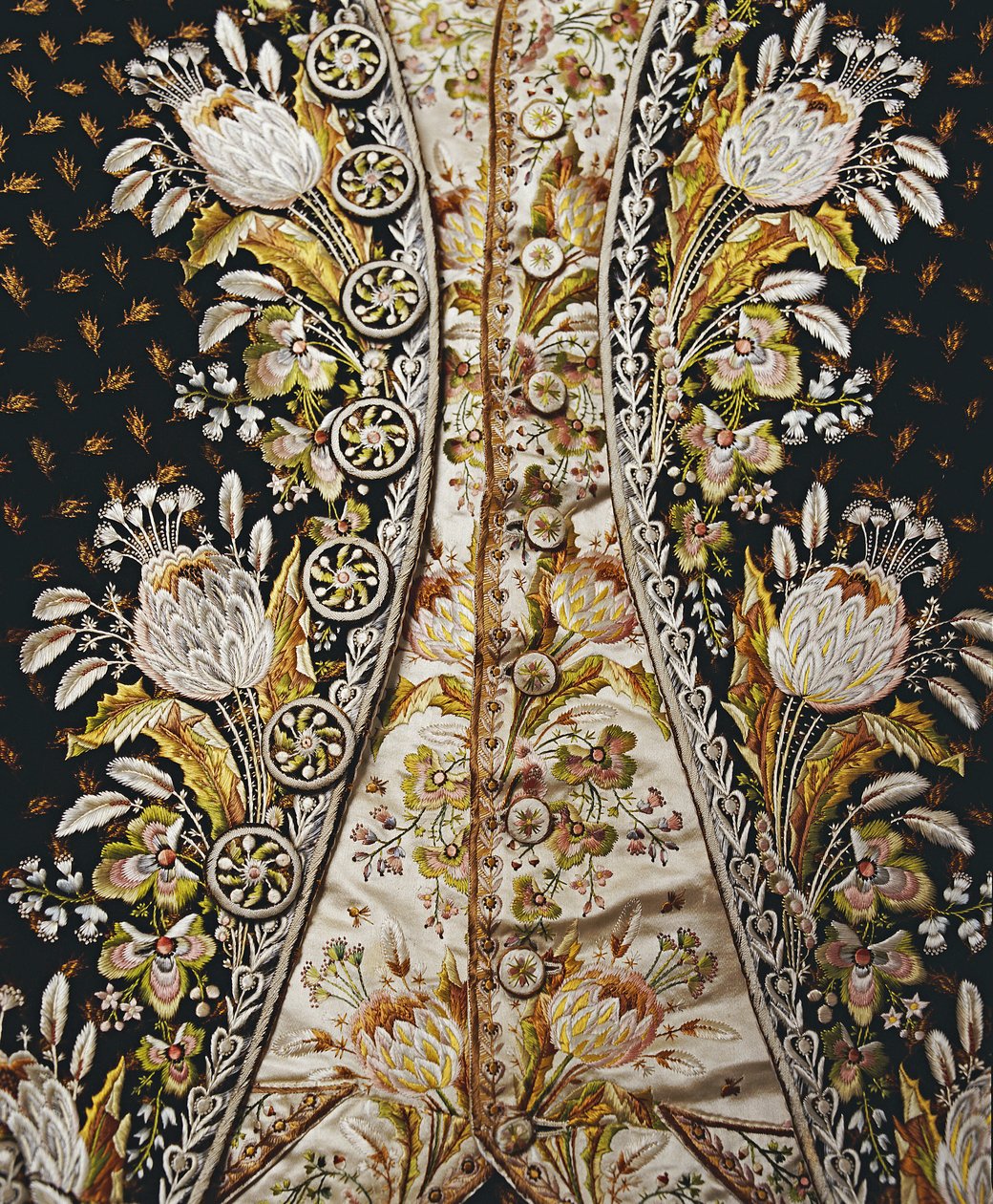 Részlet egy úri öltönyről, kabátból, mellényből és bricsesznadrágból, 1780-90-es évek alkotó: English School