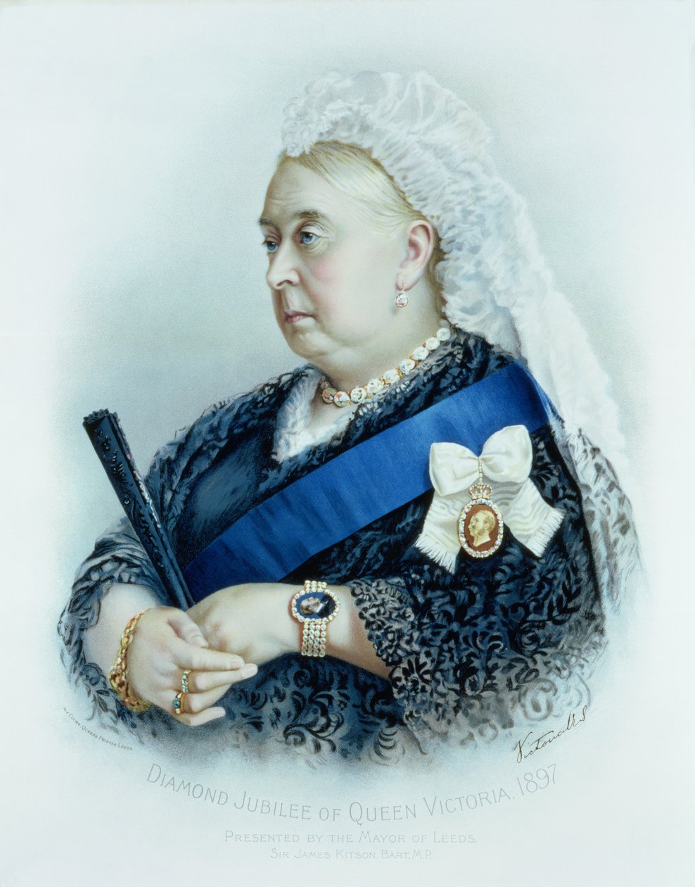 Viktória királynő gyémántjubileuma (1819-1901) 1897 (színes nyomat) alkotó: English School
