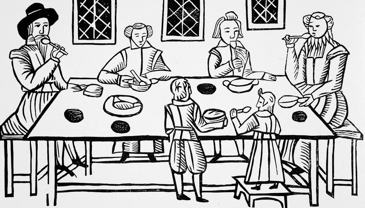 Étkezés otthon, a Roxburghe-balladákból alkotó: English School