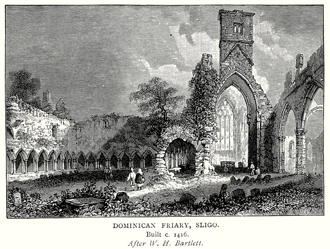 Dominikánus kolostor, Sligo (metszet) alkotó: English School