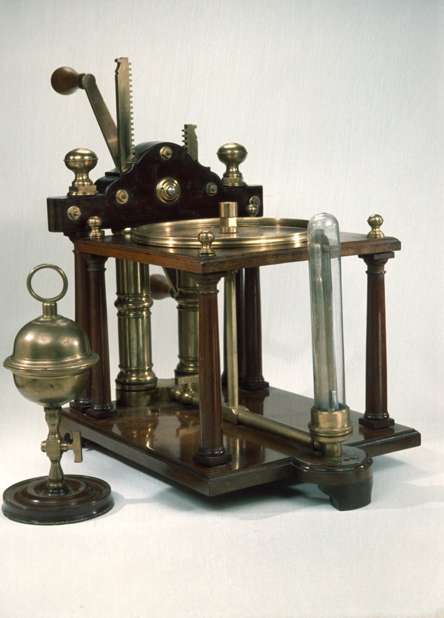 Kétcsöves légszivattyú magdeburgi félgömbökkel, 1800 körül alkotó: English School