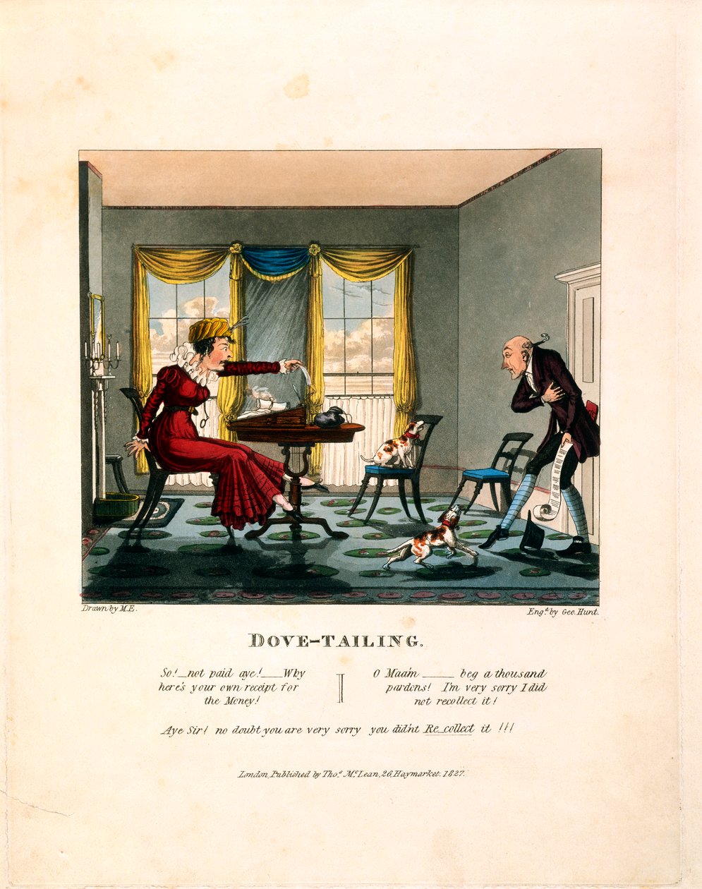 Galambfarkú, vésette George Hunt, kiadó: Thomas Mclean, 1827 alkotó: English School