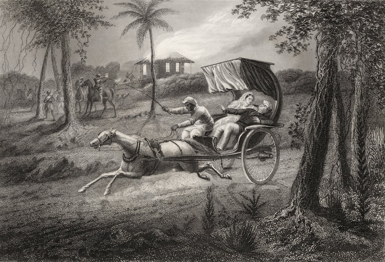 Dr. Grahamet 1857-ben a Sealkote Mutineers lőtte be a babakocsijába, az 1858-ban megjelent „The History of the Indian Mutiny” című filmből. alkotó: English School