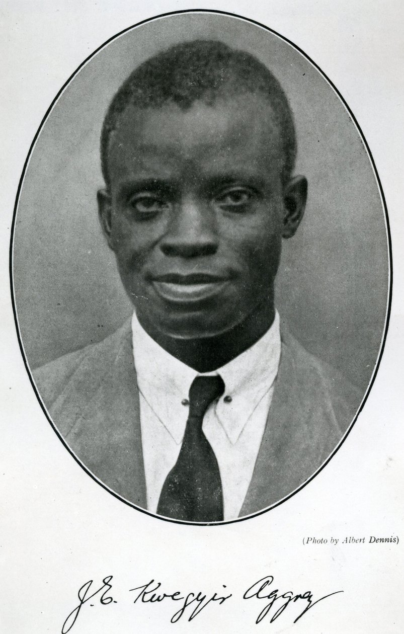 Dr. James Emmanuel Kwegyir Aggrey (1875-1927) (fehér fotó)   Anababu alkotó: English School