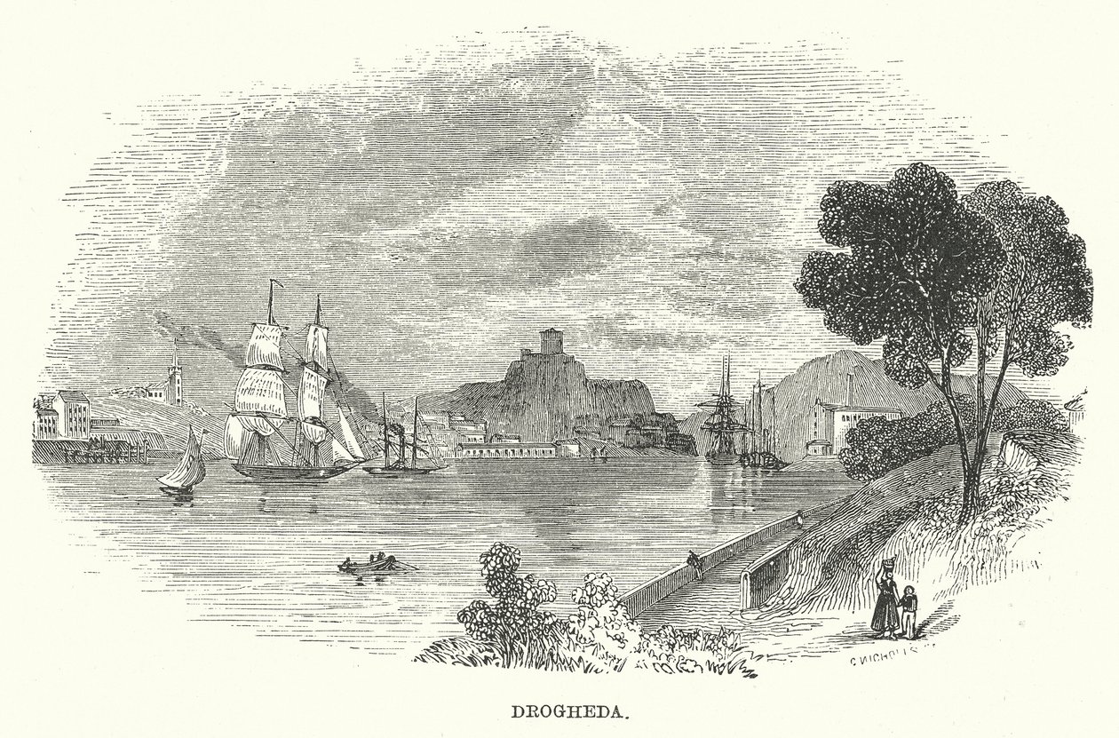 Drogheda (metszet) alkotó: English School