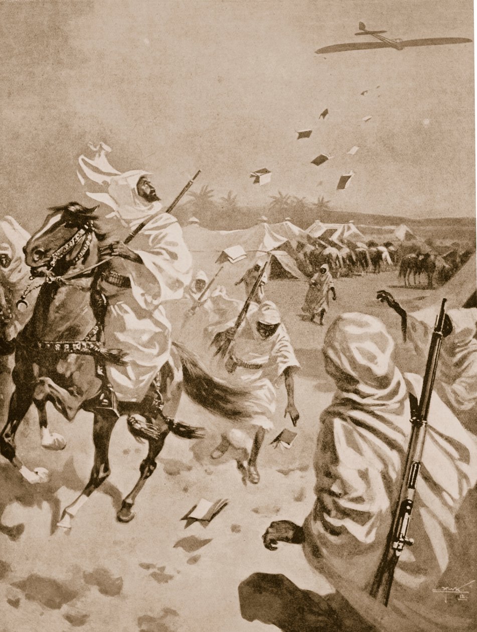 Az arabokról szóló röpiratok ejtése az olasz-török háború alatt, 1911-12 alkotó: English School