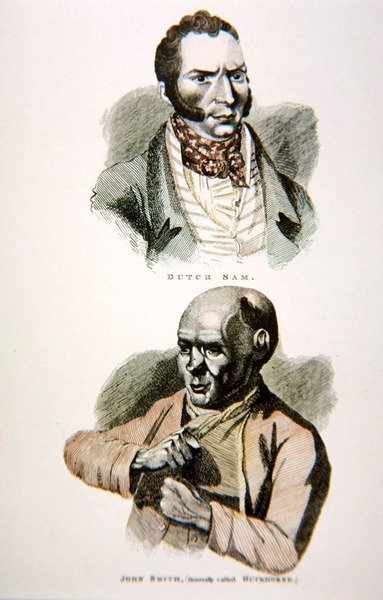 Dutch Sam és John Smith, egy 1812-ben kiadott metszetből (színes litográfia) alkotó: English School