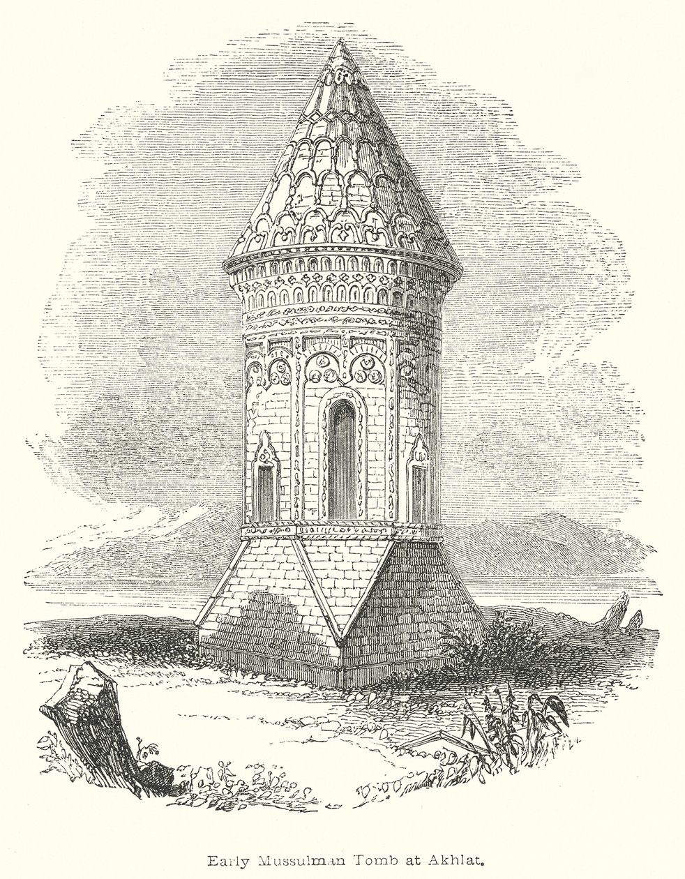 Korai muszlim sír Akhlatban (metszet) alkotó: English School
