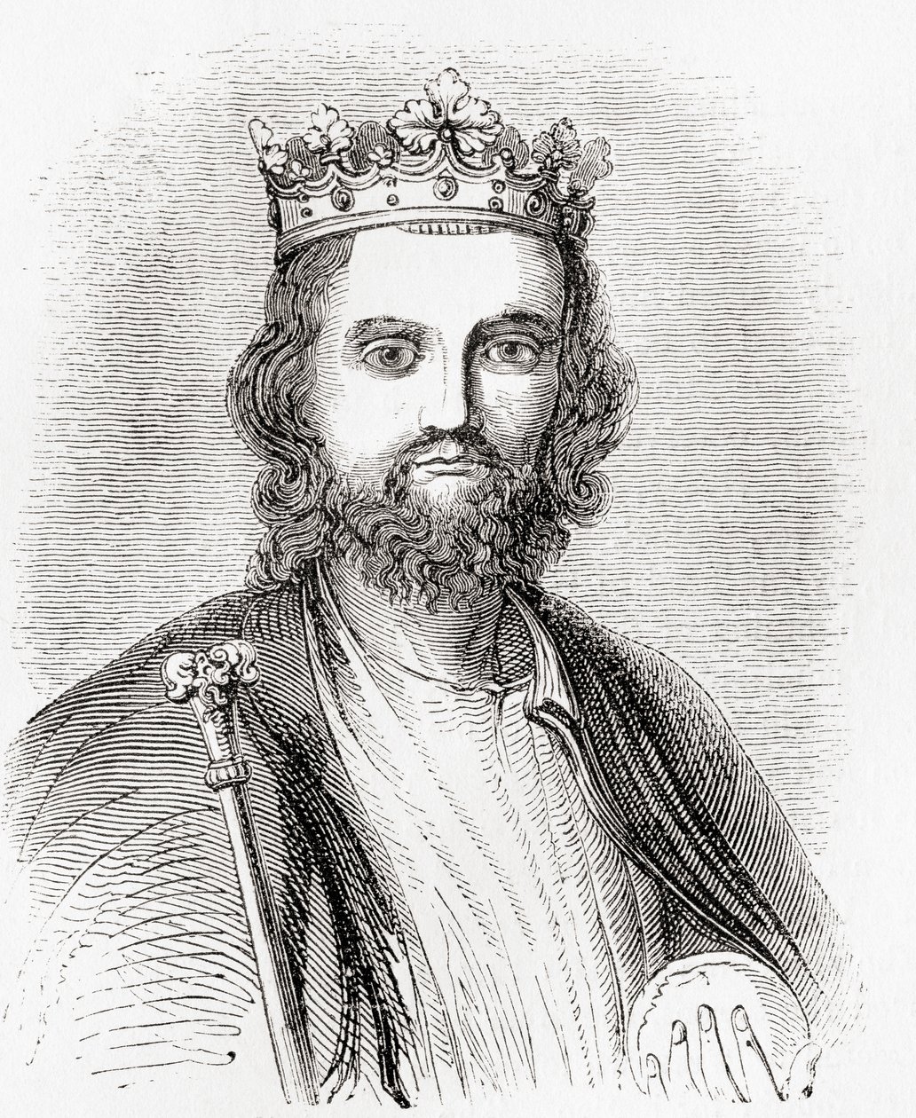 II. Edward, más néven Edward of Caernarfon, a régi Angliából: A Pictorial Museum, megjelent 1847-ben alkotó: English School