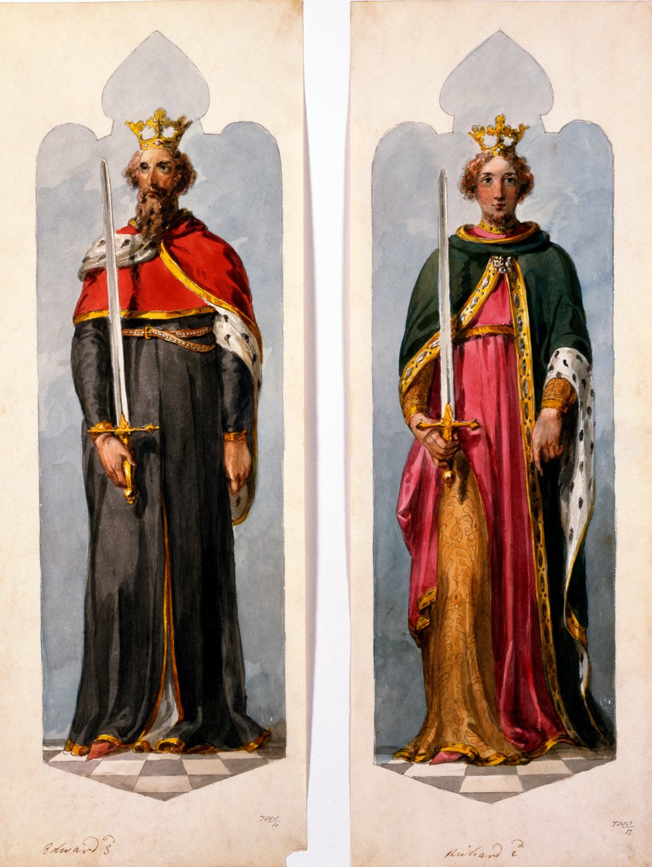 Edward II és Richard I (wc papíron) alkotó: English School