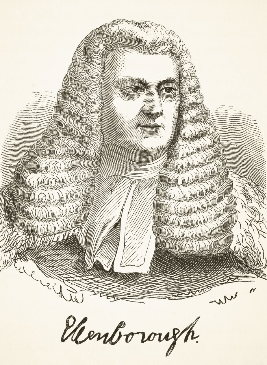 Edward Law, Ellenborough 1. báró William Hickman Smith Aubrey (1858-1916) „Anglia nemzeti és hazai története” című művéből, London, 1890 körül. alkotó: English School