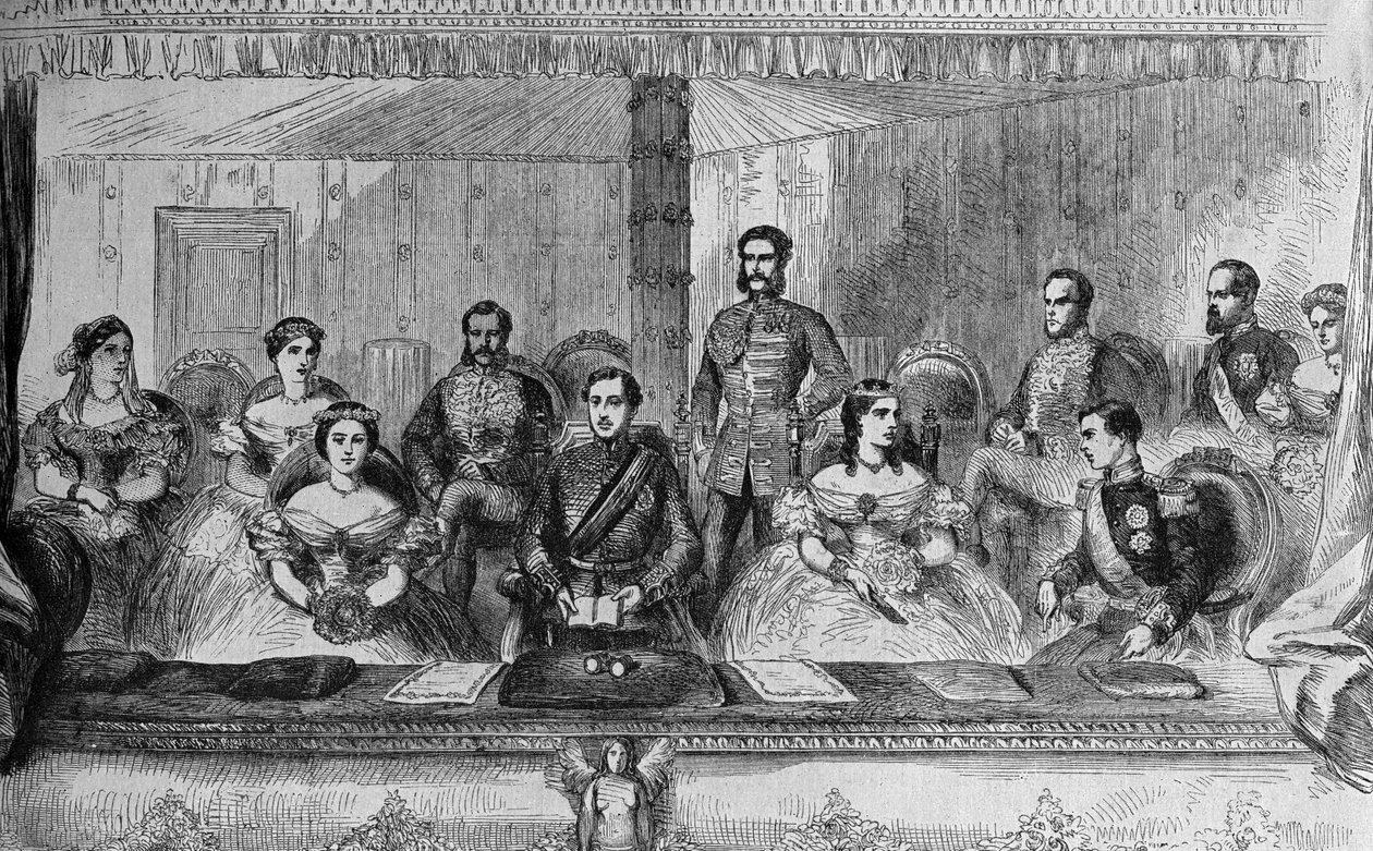 VII. Edward és Alexandra angol királynő a londoni Operában alkotó: English School