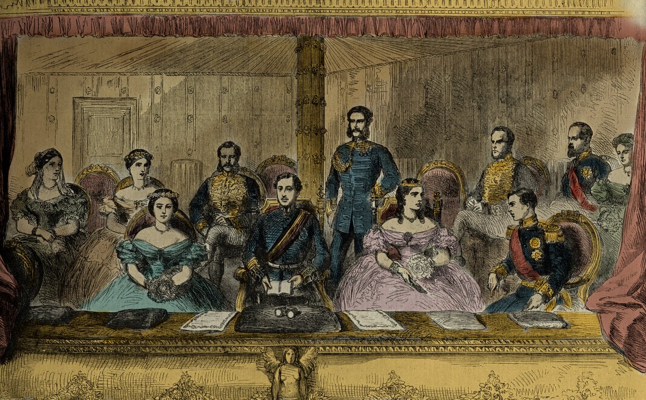 VII. Edward és Alexandra angol királynő a londoni Operában alkotó: English School
