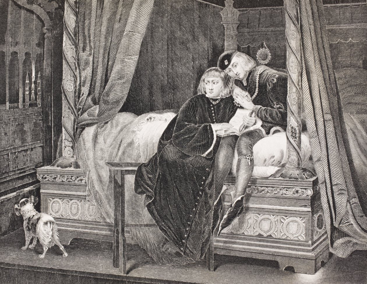 V. Edward és Richard, York hercege a toronyban, a „Történelmi arcképek galériájából”, 1880 körül megjelent alkotó: English School