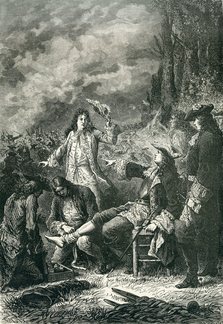 Edward Villiers megsebesült a newbury-i csatában, 1643-ban alkotó: English School