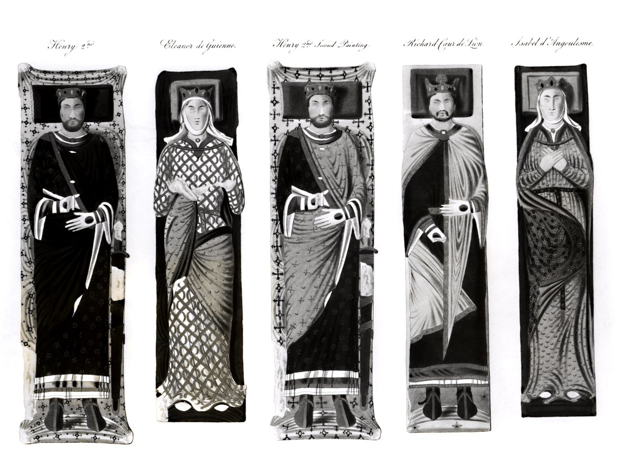 II. Henrik (1133-89), Aquitániai Eleanor (kb. 1122-1204), Richard Coeur de Lion (1157-99) és Isabel d