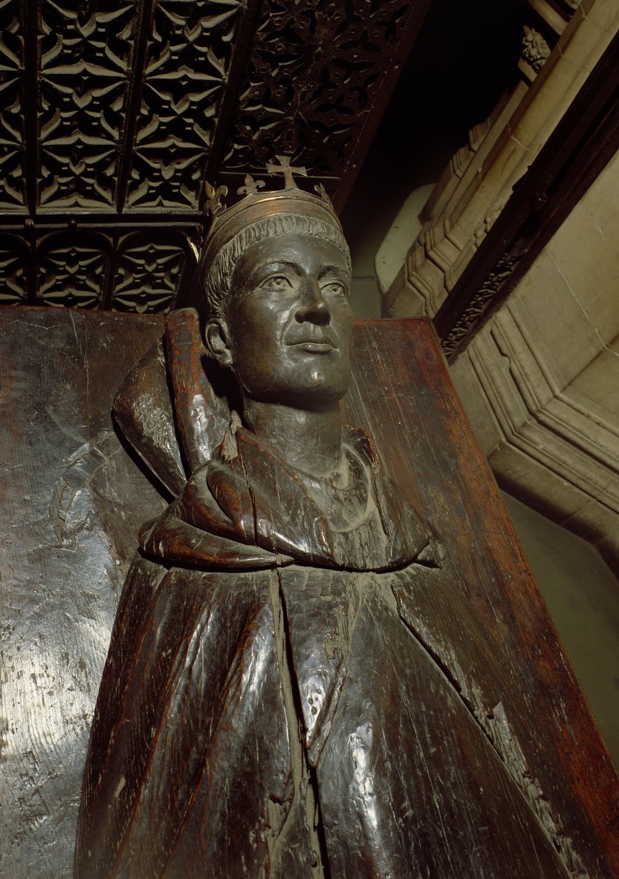 V. Henrik (1387-1422) képmása (tölgy és poliészter gyanta) alkotó: English School