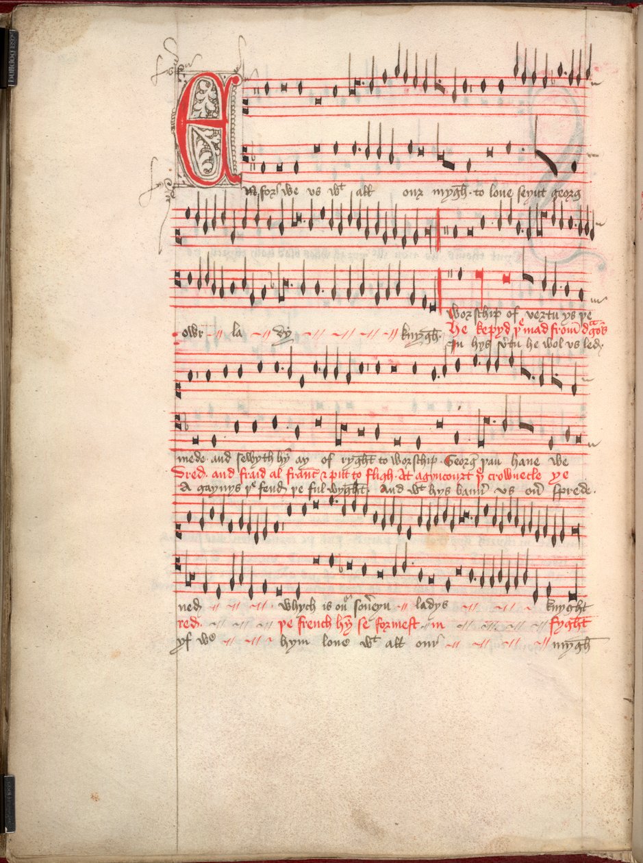 Egerton 3307, f.63v Carol for St. George alkotó: English School
