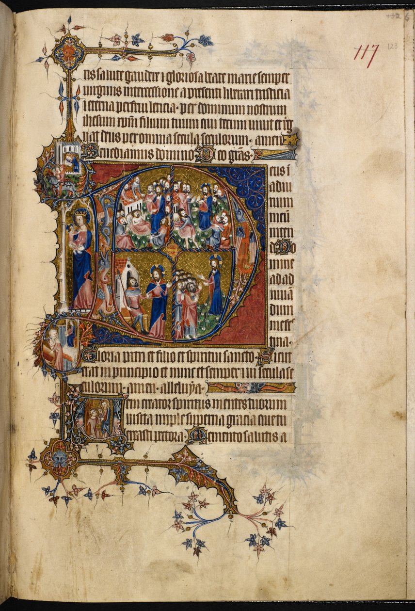 Egerton MS 3277, f.123r, Nagy történeti kezdőbetű 