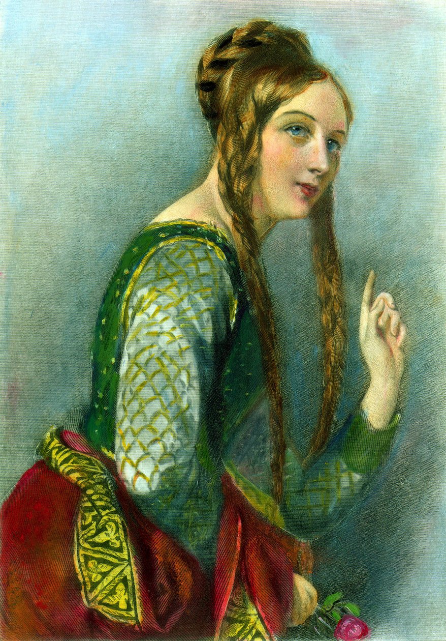 Aquitániai Eleonóra, II. Henrik királynője, Henry G. Bohn nyomta, 1856 (színes metszet) alkotó: English School