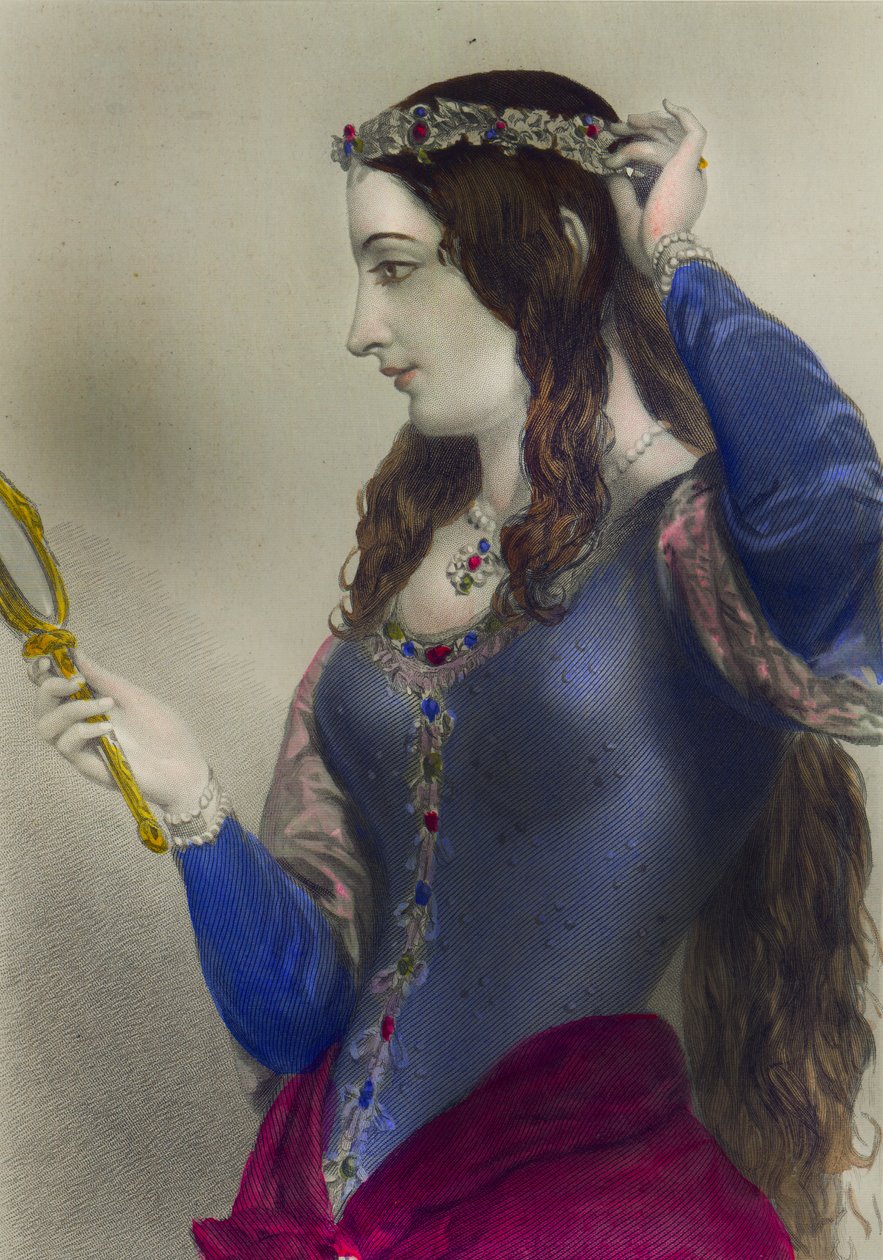 Provence-i Eleanor, III. Henrik angol királynő hitvese, nyomtatta Henry G. Bohn, London, 1856 (színes metszet) alkotó: English School