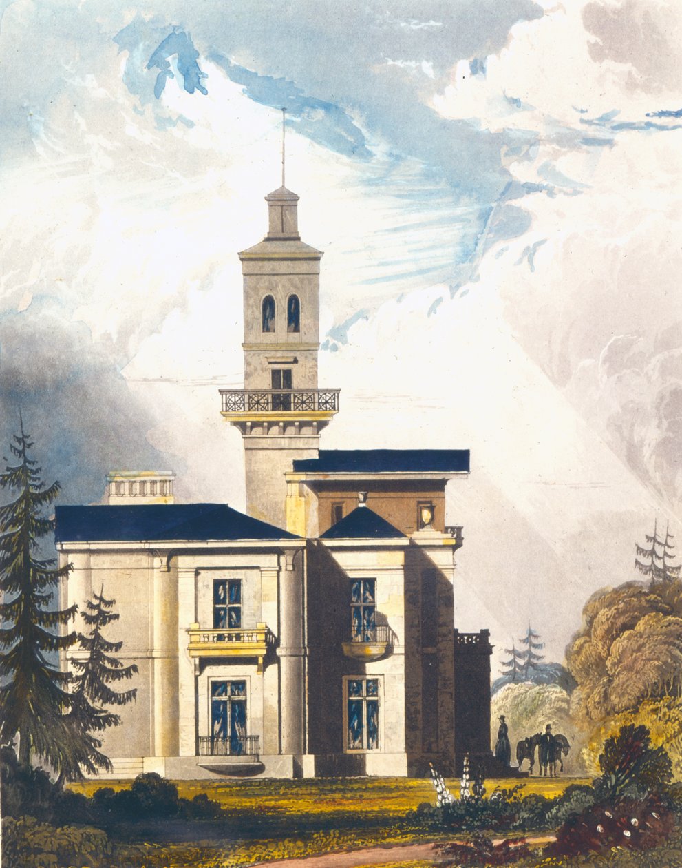 Egy olasz villa vagy vadászház emelése alkotó: English School