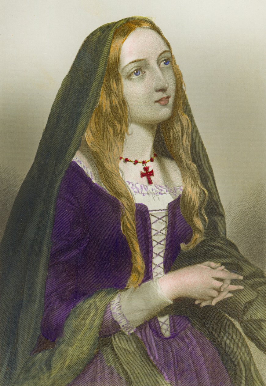 Elizabeth Woodville, IV. Edward angol király hitvese, Henry G. Bohm nyomtatása, 1856 alkotó: English School