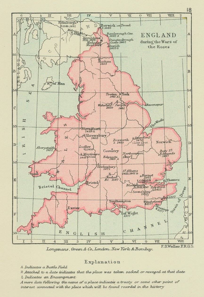 Anglia a rózsák háborúja idején (színes litográfia) alkotó: English School