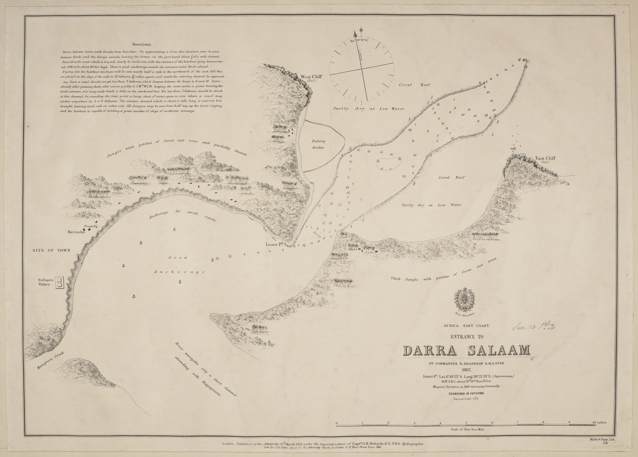 Darra Salaam bejárata, R. Bradshaw parancsnok, HMS Star alkotó: English School