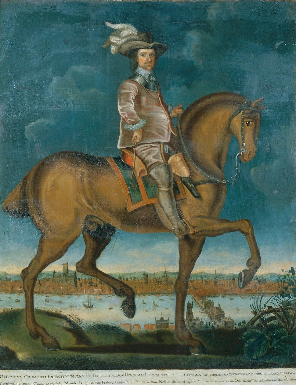 Oliver Cromwell lovas portréja, 1657 körül (olaj, vászon) alkotó: English School