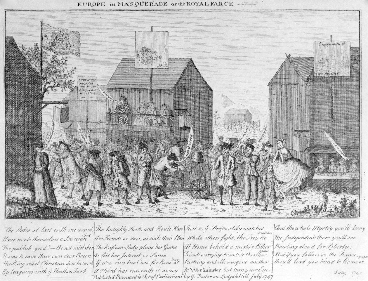 Európa maszkabálban, avagy a királyi bohózat, G. Foster, 1747 alkotó: English School