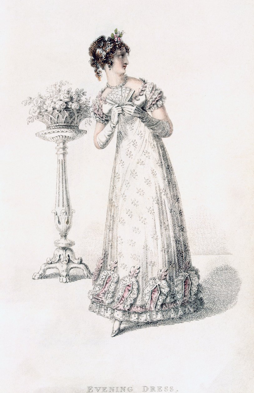Estélyi ruha, divattányér az Ackermanns Repository of Arts-tól alkotó: English School