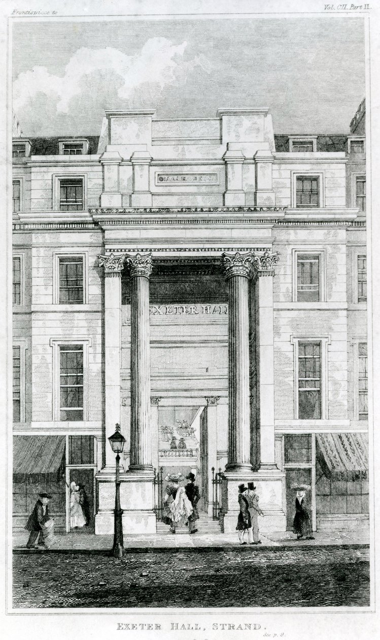 Exeter Hall, Strand, London a Gentlemans Magazine-tól alkotó: English School