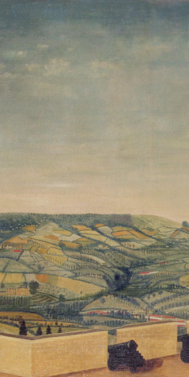 Kiterjedt tájkép Rodborough Fortból, 1764 körül (olaj, vászon) (65821 részlet) alkotó: English School
