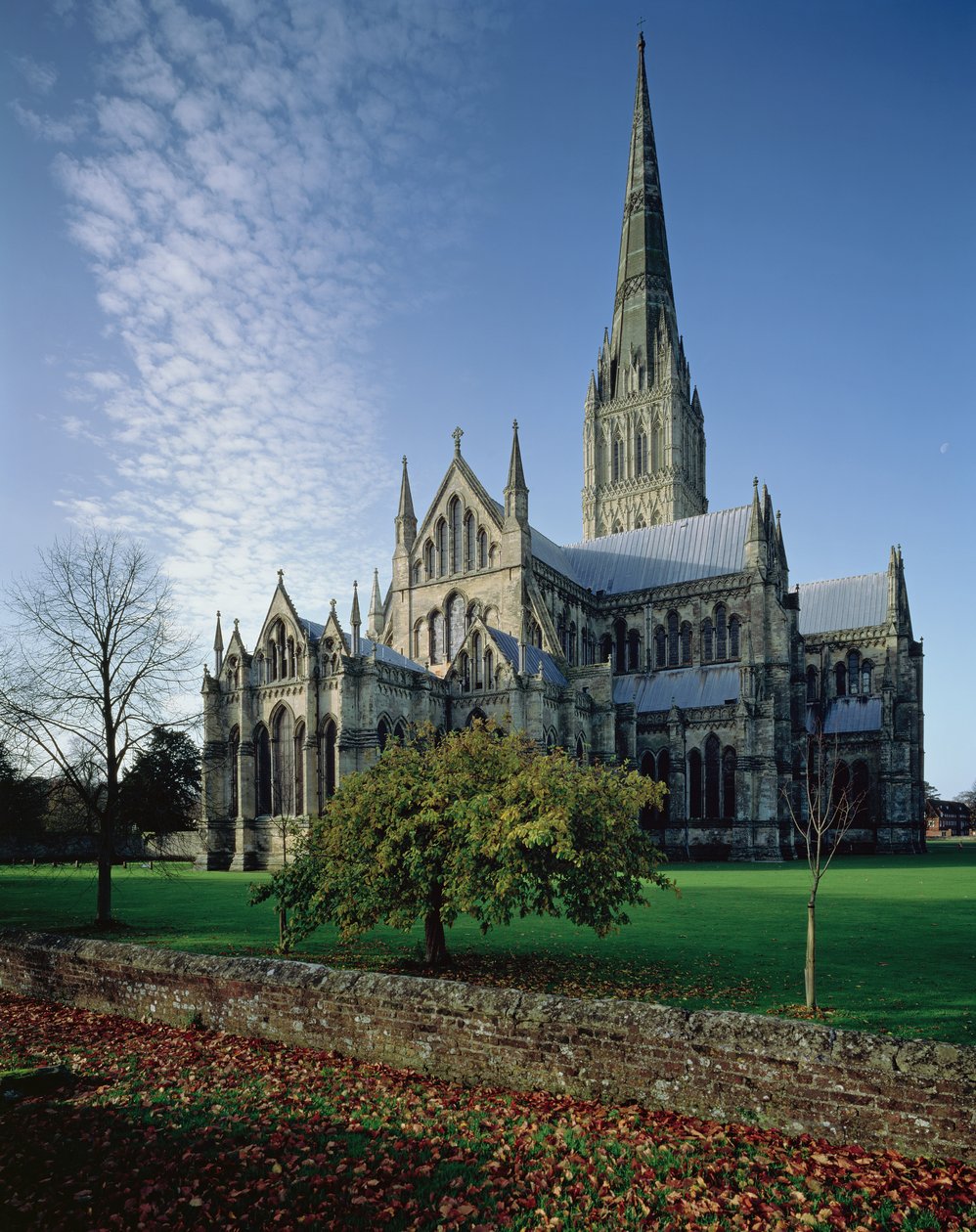 A Salisbury-székesegyház külső képe, 1220-58 alkotó: English School