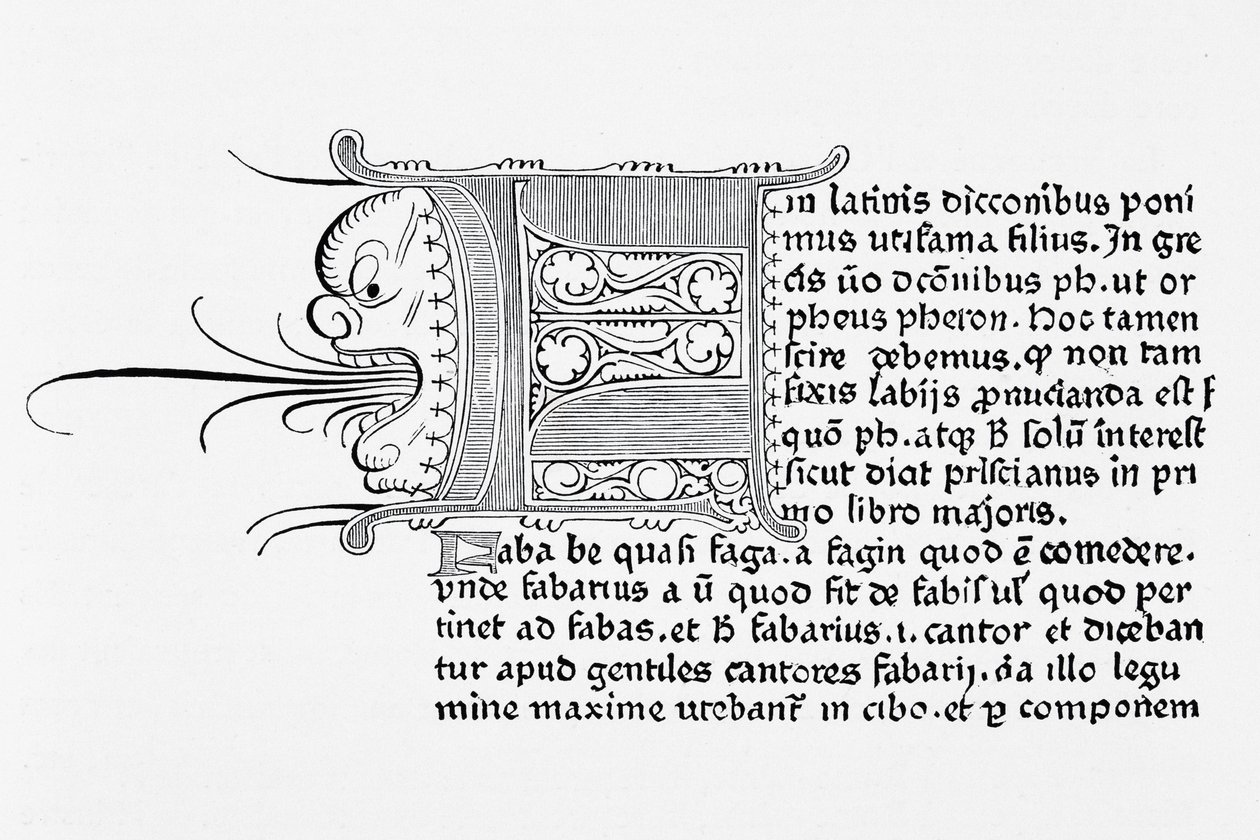 A Catholicon egyik oldalának fakszimile, nyomtatta Johannes Gutenberg, Mainz, 1460 alkotó: English School