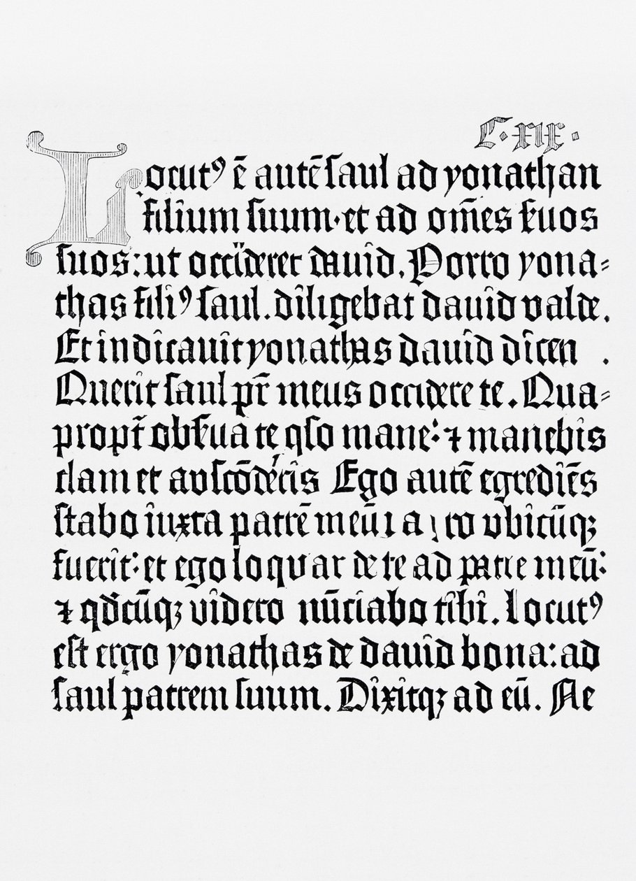 Fakszimile a Bibliából, Johannes Gutenberg, Mainz, 1456 alkotó: English School